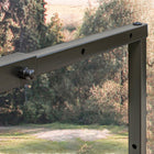 Outsunny - Support à bois de chauffage réglable- rack de rangement en acier pour bois- extérieur intérieur-L'étagère inférieure favorise la circulation de l'air et garde les bûches au sec 