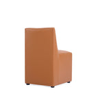 Manhattan Comfort Anna Square 18.9" Modern Faux Leather Upholstered Dining Chair - Saddle-Made to Last. Commercial Grade Product