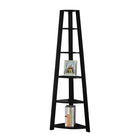 Monarch Specialties - 2499 72 po H Etagere - Noir En Coin-Bibliothèque en coin, fini noir