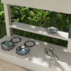 Outsunny - Bac à sable en bois pour enfants avec couvercle et auvent réglable en hauteur - 45 po L x 43 po l x 43 po H - gris-Livré avec de nombreux accessoires de cuisine pour plus de plaisir 