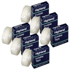 Highland Invisible Tape - 3/4" x 1296" - 6 Rolls-Ideal for mending, holding, splicing and light-duty packaging