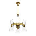 Modway - Beacon 3-Lumière Lumière suspendue - Laiton en satin transparent-Nécessite 3 ampoules E26 de 60 W