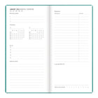 Letts - 2026 Agenda hebdomadaire Woodland - 6-7/8 po x 3-1/8 po - Vert - Multilingue-Comprend : une page d'informations personnelles, des pages de notes, des projets, des contacts, des emplois du temps et bien plus