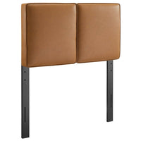 Modway Lindee Vegan Leather Twin Headboard - Tan-Pillow Style Headboard