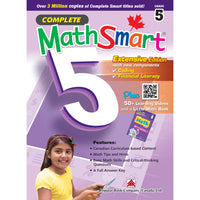 Popular Book Company Complete MathSmart for Grade 5 - Extensive Edition - English-QR codes which bring students to educational videos online 