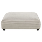 Modway - Solace Modulaire Tapissé en velours côtelé Ottoman - Amande-Glissières de plancher non fabriquées