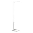 Hudson&Canal - Lampadaire à DEL intégré Malin (132 cm) avec abat-jour en métal - Nickel poli-Design moderne et tendance pour votre salon, votre bureau, votre chambre ou votre coin lecture