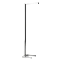 Hudson&Canal - Lampadaire à DEL intégré Malin (132 cm) avec abat-jour en métal - Nickel poli-Design moderne et tendance pour votre salon, votre bureau, votre chambre ou votre coin lecture