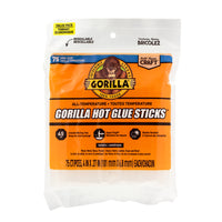 Gorilla Hot Glue Sticks - 4" - Mini Size - 75 Pack-Weather Resistant: For indoor and outdoor use