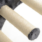 PawHut Cat Wall Shelf with Scratching Post, Play Balls and Platforms - Dark Grey-Colour: Dark Grey 