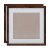 Decent Living Solid Wooden Picture Frame - 18" x 18" - Walnut Colour - 2 Pack-Material: 100% Natural Solid Wood (Okan / Teak)