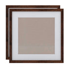 Decent Living - Cadres photo en bois massif - Couleur noyer - 18x18pouce - Paquet de 2-Bois massif 100 % naturel (Okan/Teck)
