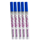 Marvy Uchida Fine-Point Calligraphy Opaque Paint Marker - Blue - 5 Pack-Opaque paint marker features a fine calligraphy tip for creating detailed designs