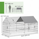 PawHut - poulailler en métal, grand enclos à poules avec couverture résistante à l’eau-Inclus une housse en Oxford pour une protection essentielle contre les UV et la pluie 
