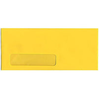 JAM Paper #10 Window Envelopes, 4 1/8 x 9.5, Brite Hue Yellow Recycled, 500 Pack (5156482H)-Product Type: Brite Hue Recycled Window Envelope