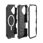 TUFF8 - iPhone 16 -  Impact+ Coque de protection trois couches avec étui-Protection de l'écran et de l'appareil photo : conçu avec un rebord surélevé pour l'objectif et le cadre de l'écran afin de protéger votre appareil photo, votre flash et votre écran contre les rayures lorsqu'ils sont placés face vers le bas.