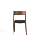 Manhattan Comfort - Chaise de salle à manger moderne Moderno 45 cm en similicuir, noyer et noir, lot de 4-Livré chez vous entièrement assemblé Aucun assemblage requis