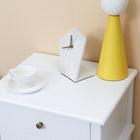 HOMCOM Modern 15.75" Nightstand - White-Made of MDF board, durable for long-lasting use 