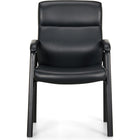 Staples Bonded Leather Guest Chair - Black-Ergonomically contoured seat and back