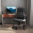 Vinsetto - Chaise de bureau grande taille en tissu microfibre avec accoudoirs relevables-Siège à hauteur réglable pour s’adapter à votre style d’assise