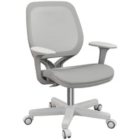 Vinsetto Small Mesh Office Chair with Castors - Grey-High-density foam padding for support and comfort. Suitable for all-day use