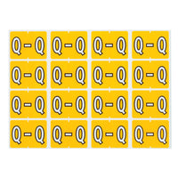 Pendaflex A-Z Yellow End Tab Filing Labels - Q - 240 Pack-Compatible with DataFile L8701 series labels