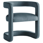 Modway Winslow Performance Velvet Barrel Accent Chair - Cadet Blue-Accent Chair