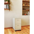 Hirsh Industries Space Solutions 18" Deep Vertical File Cabinet with Casters, 2-Drawer, Pearl White-Full high-side drawers provide storage for other office essentials