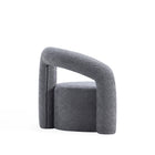Manhattan Comfort Darian 32.68" Modern Boucle Upholstered Accent Chair - Grey-Inner Seat Depth: 22.24 in. Seat Height: 16.34 in. Inner Seat Width: 21.46 in