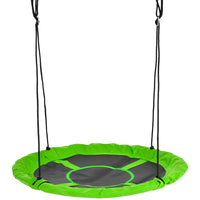 Outsunny - Balançoire soucoupe géante suspendue pour arbre, siège en corde en forme de nid - vert-Espace parfait pour jouer, lire, écouter de la musique, rêvasser, se détendre . 
