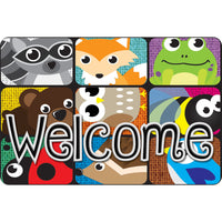 Ashley Productions The Original Fun Mat Welcome Mat - 15.5" x 23.5" - Keyhole Kritters Welcome-Measurement & Design: The Keyhole Kritters Welcome Mat measures 15.5" x 23.5".