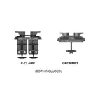 ShoppingAll - Support pour écran et ordinateur portable 2 en 1 avec 2 bras pivotants - Noir-6