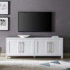 Hudson&Canal Chabot TV Stand for TV's up to 75" - White-Features easy assembly