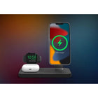 mophie - Snap+ support 3-en-1 avec BYO montre - Noir-L'adaptateur à pression se fixe à n'importe quel smartphone compatible Qi afin qu'il puisse se fixer magnétiquement au support de charge sans fil