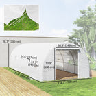 Outsunny - Serre tunnel grande taille avec structure en acier de qualité supérieure - 26 pi x 10 pi x 6,6 pi - Une porte à fermeture éclair peut être largement ouverte pour un accès facile à cette serre extérieure  
