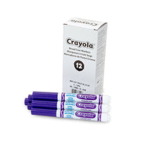 Crayola Broad Line Washable Markers - Violet - 12 Pack-Add bold, vibrant colour to artwork, school assignments and other creative projects