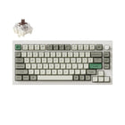 Keychron Q1 Max RGB Wireless Mechanical Keyboard - Brown Switch - 75% Layout with Knob - Shell White-Exceptional Connectivity: Seamlessly switch between devices with the 2.4 GHz wireless connection or Bluetooth 5.1, offering fast response times and multitasking capabilities across your computer, phone, and tablet.