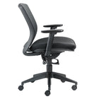 Nightingale VXO Mid Back Task Chair - Black-Adjustable arm height with comfortable polyurethane arm pads