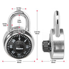 Master Lock Combination Padlock, 1-7/8" Wide, Metal Body - 2 Pack-1-7/8in (48mm) wide durable metal body with anodized aluminum cover