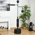Soozier Standing Punching Bag with 2 Speed Balls - 360° Reflex Bar - Black-With 12 powerful suction cups on the bottom, it can fit most of the ground 
