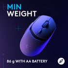 Logitech G309 LIGHTSPEED Wireless Lightweight Gaming Mouse - White-Max Speed: LIGHTFORCE optical-mechanical switches with optical speed, mechanical feel, and optimized gaming performance