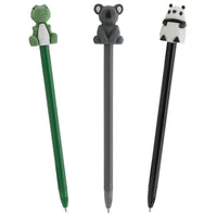 Merangue Geometric Animal Ballpoint Pen - 1.0 mm - Black Ink - Assorted Colours-Ballpoint pen