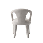 Manhattan Comfort - Fauteuil de salle à manger Palmer 58 cm style mid-century modern en tweed avec accoudoirs, coloris Silver Lining-24,8 po L x 22 po l x 30,3 po H
