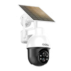 Aosu 4MP Wireless Outdoor Battery Camera with Solar Panel, Light and Sound Alarm and 2-Way Audio - White-High-Resolution & Wide Coverage: Captures clear 2304x1296 resolution video at 15 FPS with a 100 degree FOV and IR range up to 8m, offering broad surveillance