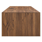 Modway Merit 60" Wall Mount Wood Office Desk - Walnut-Cable Management Hole