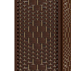 HOMCOM - Séparateur de pièce autoportant à 3 panneaux ondulés en fibre pour bureau à domicile - brun-Matériaux : Papier, bambou, bois 
