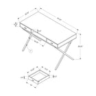 Monarch Specialties 7447 48" Computer Desk - Brown Reclaimed Wood/Black Metal-Product Dimensions: 47 Inch L x 24 Inch W x 30 Inch H