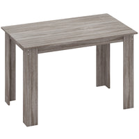 HOMCOM 47" Modern Dining Table with Wood Effect - Light Grey-Sleek melamine-faced wood grain finish with light water resistance for daily use
