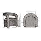 Manhattan Comfort - Chaise de salle à manger Corvette 28,7 po style milieu du siècle moderne en velours capitonné - Colombe-Revêtu de velours luxueux cousu à la main avec rembourrage en mousse haute densité