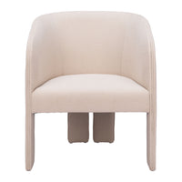Zuo Hull Accent Chair - Beige-Comfy and durable polyester fabric
